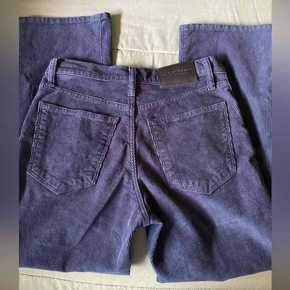 Lucky Brand High Rise Crop Mini Boot Bridgette Blue Cordory Jeans Size 27 - Picture 3 of 3